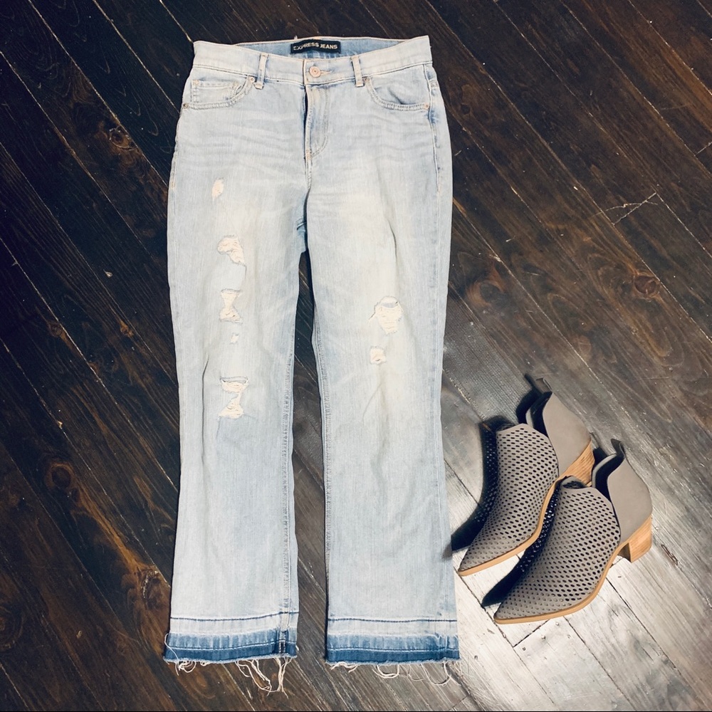 Express Jeans High Rise Bell Crop 4
